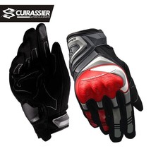Cuirassier Touchscreen Night Reflective Motorcycle Full Finger Gloves Pr... - £27.64 GBP
