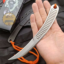 440C Steel Karambit Neck Knives Claw Fixed Blade Survival Camping Hunting Tool - £29.81 GBP