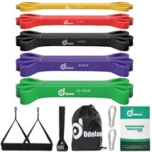 5 Packs Pull Up Assist Bands, Pull Up Straps, Resistance Bands With Door... - £43.25 GBP