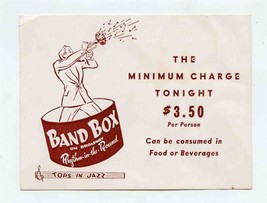 Band Box on Broadway Rhythm in the Round Minimum Charge Card New York JAZZ - £13.71 GBP