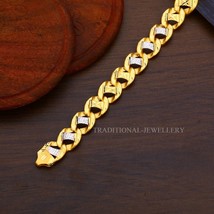 Man Men&#39;s Exclusive Gold Hollow Bracelet 22k Yellow Gold Light weight Bracelet 5 - £1,542.12 GBP+