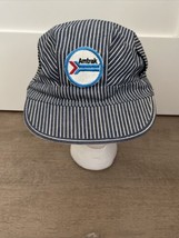 VTG Amtrak Railroad Conductor Cap Train Engineer Hat At Your Service Str... - $49.99