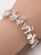 Cat silver charm bracelet - $15.25