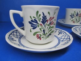 Johnson Brothers Provincial Set Of 4 Cups And 4 Saucers VGC No Issues - £14.95 GBP