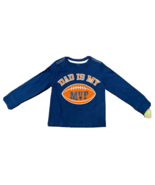 new CRAZY 8 toddler boy&#39;s DAD IS MY MVP Shirt sz 3T Long Sleeve Tee foot... - $11.78
