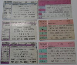 San Diego 6 pc Ticket Stub Collection Canes Tomahawk Rock 102 Subhumans ... - £11.63 GBP