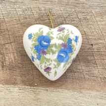 Vintage 4 Ceramic Potpourri Pomanders Ornaments White Pink Blue Floral Roses - £11.07 GBP