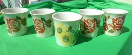 Vintage USSR Soviet Porcelain SET 5psc Short Cup 1st grade underglaze marked - £34.96 GBP