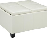 Ivory Mansfield Pu Storage Ottoman By Christopher Knight Home. - $178.98