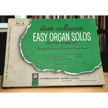 Dave Coleman Easy Organ Solos No 3 with a Beat Sheet Music Songbook 1960 5 Songs - £9.56 GBP