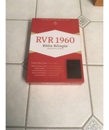 SANTA BIBLIA BILINGUE BIBLE RVR 1960 KJV SEALED BLACK LEATHER RED LETTER - $69.10 CAD