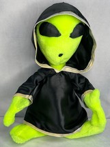 1996 Vintage Nanco &quot;Believe The Alien&quot; Green Plush Black Hood Bright Gre... - $71.54