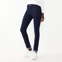 Women’s Nine West Rolled Hem High Rise Skinny Ankle Jeans, Size: 14, Blue - £14.77 GBP