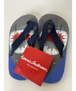 NWT Hanna Andersson blue Gray Shark  FLIP FLOPS 9 10 sandal shoe NEW - $16.99