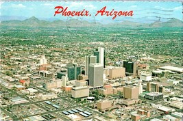 Aerial View Phoenix Arizona Postcard Posted 1978 - £5.52 GBP