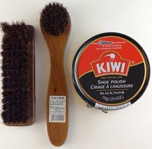 Kiwi Jumbo Black Shoe Polish, Horsehair Shine Brush &amp; Dauber Kit, Select: Items - £7.90 GBP+