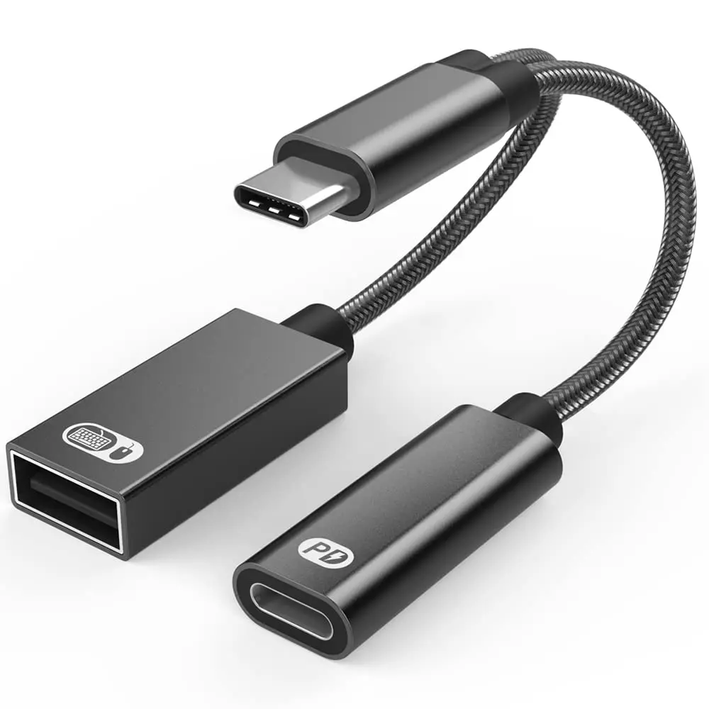 2 in 1 USB Type C to USB Adapter (OTG Cable + Power Cable) for Steam Deck,  - £20.37 GBP