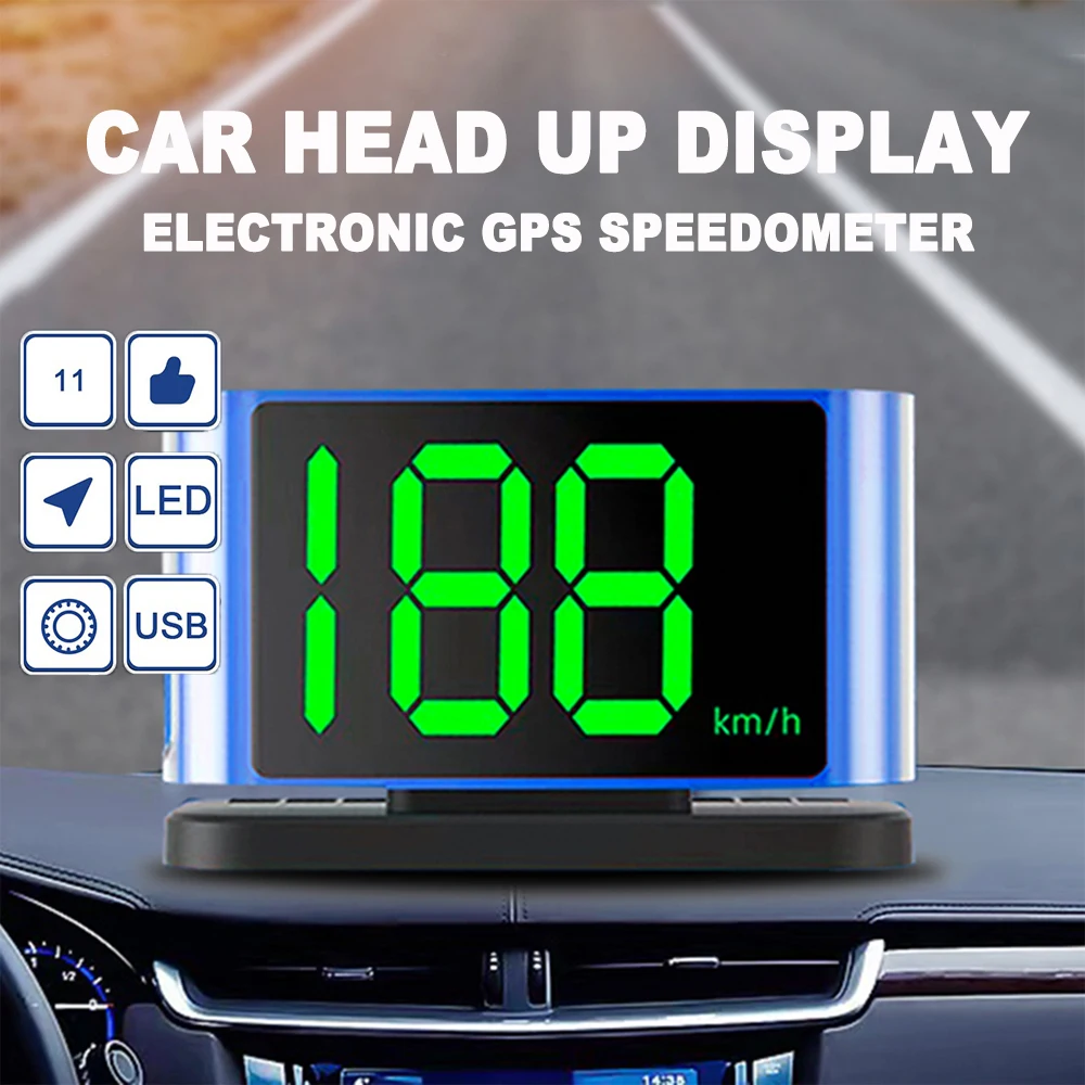 Universal Car HUD Head Up Display Speedometer GPS Big Font  KMH MPH Digital - £15.95 GBP+