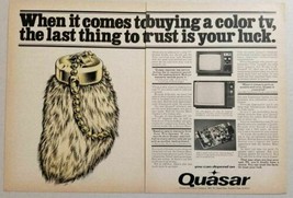 1976 Print Ad Quasar 15&quot; &amp; 19&quot; Supracolor TV Sets Color Televisions - £10.95 GBP