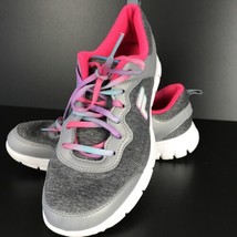 Fila Womens Size 7 Gray Pink Blue Rainbow Run Walk Athletic Shoe EVA Sole - £27.96 GBP