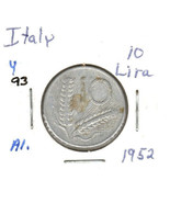 Italy 10 Lire, 1952 Aluminum, KM 93 - £2.35 GBP