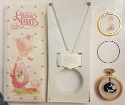 Avon Precious Moments Pocket Watch in Box 1998 Runs *AS IS *READ *FOR PARTS - £4.67 GBP