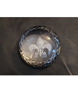 Fleur De Lis Waterford Cristal 3.5 inch Rond Dôme Presse-Papier Irlande ... - $1,939.42 MXN