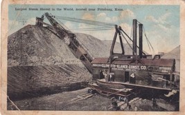 Pittsburg Kansas Ks Largest Steam Shovel Ellsworth Klaner Postcard D29 - £2.39 GBP