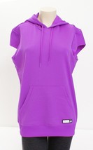 Adidas Adigirl Purple Short Sleeve Hooded Top Hoodie Women&#39;s NWT - £35.45 GBP