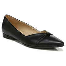 Naturalizer Women Pointed Toe Slip On Flats Beau Size US 11W Black Faux Leather - £27.66 GBP
