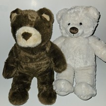2 BABW Teddy Bear Plush Lot Lil Cub Build A Bear Workshop Brown Chocolate Ivory - £19.51 GBP