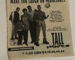 Tall Hopes Tv Series Print Ad Vintage George Wallace TPA1 - £4.68 GBP