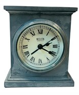 RESTORATION HARDWARE SHEFFIELD PEWTER CLOCK ~ TEST &amp; WORKS GREAT. - $107.78 CAD