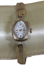 Vintage Womens Bulova Wind-Up Watch 10K RGP Bezel &amp; Gold-Filled Bracelet... - $22.72