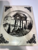 Vintage Etched and Painted Marble Bill Devine Book End 1979 - £14.11 GBP