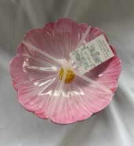 4 Shabby Chic Peony Shaped Melamine Flower Bowls Salad Fruit Pink New 6.5” - $28.99