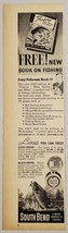 1949 Print Ad South Bend Tackle Fishing Lines Made in South Bend,Indiana - £9.95 GBP