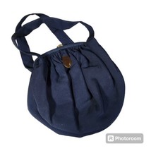 Vintage Julius Resnick JR USA Silk Blend Faille Navy Handbag Matching Co... - £30.86 GBP
