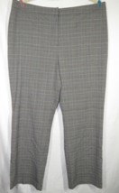 212 Collection Women&#39;s Pants Black Tan Gray Multi Plaid Trousers Size 18 - $14.99