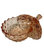 Vintage Indiana Glass Pink Candy Dish Lid Round Whitehall Cubist Trinket... - $454.07 MXN