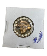 Jimmy Durante Gold Tone &amp; Clear Colored Rhinestones Lapel Pin Brooch 1” - €12,41 EUR