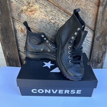 Converse Run Star Hike US 9 Platform Black Leather Monochrome Hi To Boot 170548C - £147.38 GBP