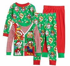 Paw Patrol Toddler Christmas Holiday 4-Piece Cotton Pajama Set 4T NEW Wi... - £18.98 GBP