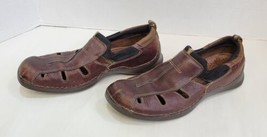 Clarks Fishermen Deck Mens Size 9.5M Shoes Dark Brown Leather 70942 - £14.67 GBP