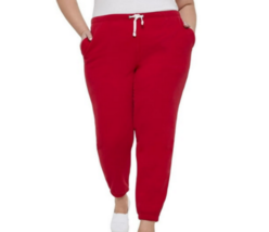 Canadiana Women&#39;s Plus Fleece Jogger Pants Red 4X New - $19.99