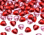 SIZGAROOT Red Pink Acrylic Heart Shaped Crystals Gems for Valentines Day... - $15.40