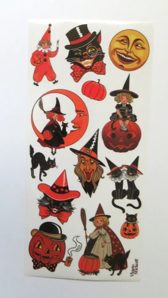 1 Sheet Of Halloween Stickers Vintage Halloween - £6.95 GBP