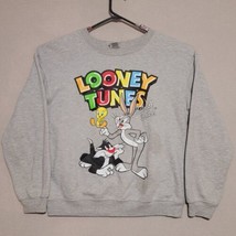 Looney Tunes Sweat Shirt Womens Large Gray Long Sleeve Casual Bugs Bunny  - $15.87