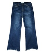 Risen Jeans Womens Size 15/32 Blue Mid Rise Wide Leg Raw Edge Frayed Hem... - €42,45 EUR