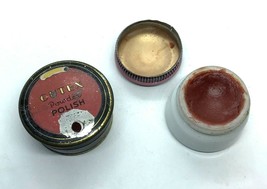Vtg 1930&#39;s Cutex powder polish powder tin with paste polish milkglass ja... - £31.12 GBP